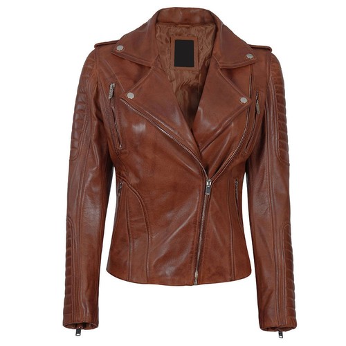 Women genuine brown - brown, leather