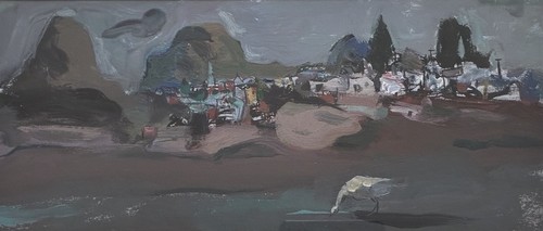 Landscape painting scottish - painting,