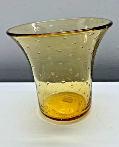 Whitefriars bubble amber glass - whitefriars,
