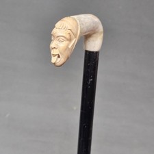 Old Cane Walking Stick Sammlerstock Deer Antler Handle 80 CM