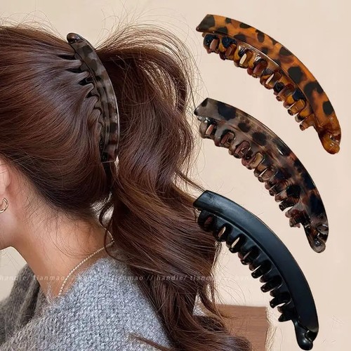 Tortoiseshell banana hair clip - banana,