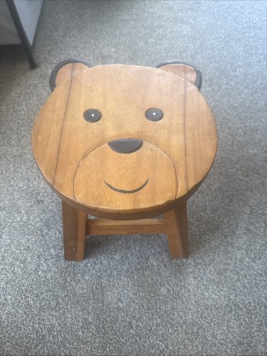 Wooden bear stool kids animal - wooden,