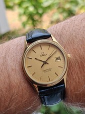 Omega Seamaster Texture Honeycomb Dial Mens Watch Circa 1982