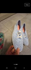 Pumps shoes Lilley blue white floral sparkle size 8 new 