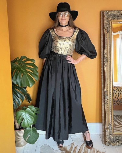 80s vintage black - , gold