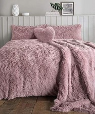 Teddy Fleece Duvet Cover Set With Pillowcases Soft Warm Cuddly Bedding Gift