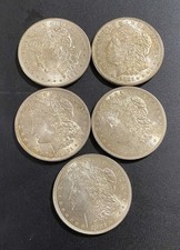 5x 1921 Morgan Dollars, Choice