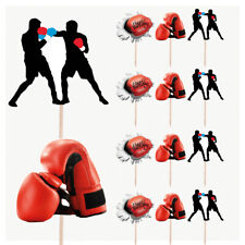 Boxing Gloves Birthday Cupcake & Party Food Toppers Decorations Picks 14 Pack
