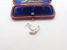 Sterling Silver Chinese Junk Ship Charm Pendant Vintage c1970