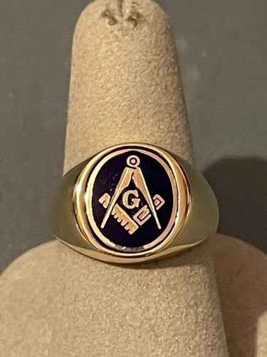 9ct masonic swivel signet - signet, ring