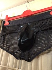 Men's Leather Look Briefs Bulge Pouch   32/34”   Gay/Fetish Int.
