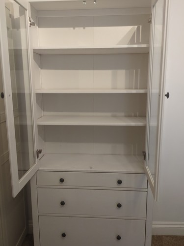Ikea white wooden display - white,
