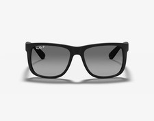 Genuine Ray-Ban Polarised Justin RB4165 Rubber Black - Grey Gradient Sunglasses