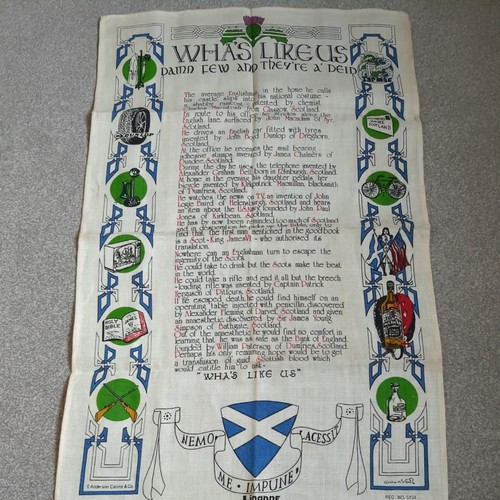Vintage scottish themed linen - scottish,