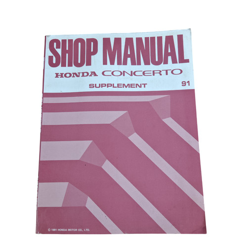 Honda concerto supplement 1991 - concerto,