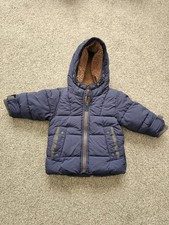 Next Baby Boy Rain Resistant Winter Coat with Hood Ages 3-6 Months