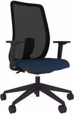 Echo Blue Operator Chair Computer Office Desk Swivel with Armrests & Mesh Back
