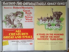 Cinema Poster: ALL CREATURES GREAT AND SMALL/BEAUTIFUL PEOPLE 1975 (DB Quad)