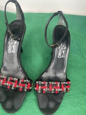 Salvatore Ferragamo strap heeled sandals - UK 5.5 / EU 38.5 - Embellished /beads