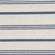 Milford Stripe Navy White Cotton Fabric 280cm Herringbone Ticking French Curtain