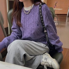 Vintage Classic Autumn and Winter Women's Fashion Slim Knitted Sweater UK.