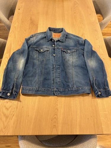 Mens levi denim jacket - denim, l