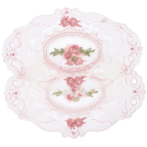 Embroidered lace table - embroidered, mats