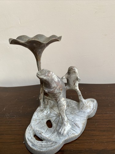 Vintage cast bronze frogs - vintage,