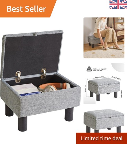 Elegant blue grey foot stool - blue,