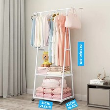 Heavy Duty Metal Clothes Rail Hanging Rack Garment Display Stand Storage Shelf