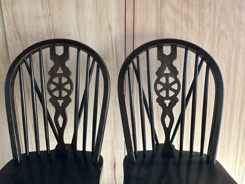 Pair vintage beech windsor - pair, of
