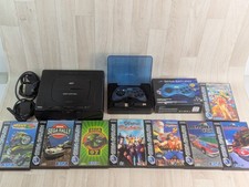 Sega Saturn Video Game Console + 8 Great Games - Official Boxed Wireless Control