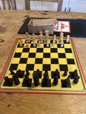 Antique victorian wooden chess - victorian,