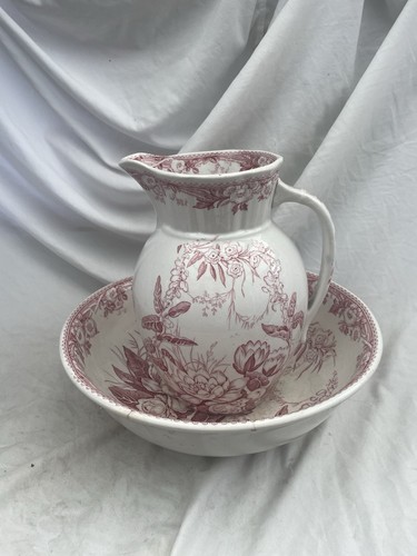 Antique large white and red - large,
