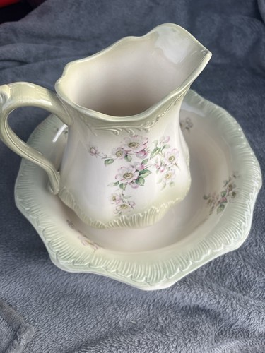 Vintage wash bowl and jug - wash,