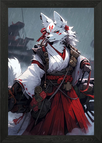 Fox warrior the rain framed - in,