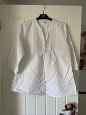 Cotton Traders Ladies Size 16 White Blouse