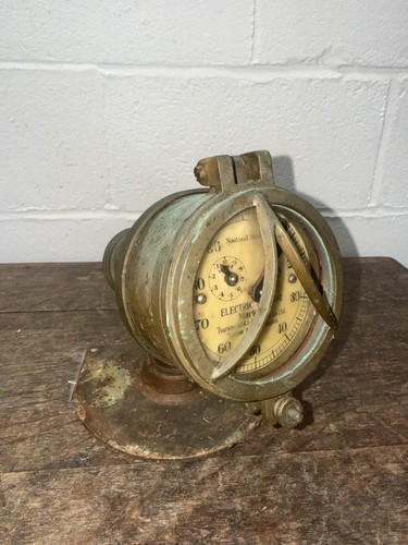 Old brass electric ships log - brass,