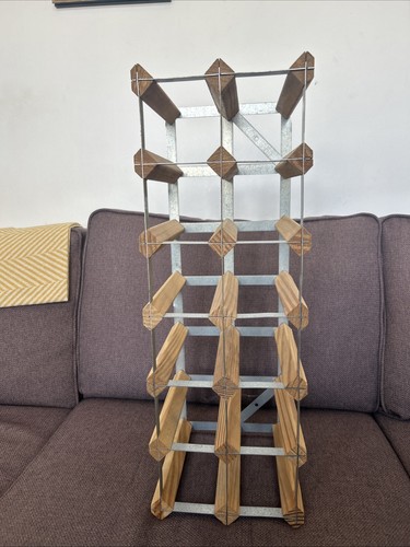 Wine rack pine steel x - rack,
