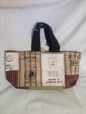 BNWT Quirky Linen postal print bag handmade in Fetlar Shetland