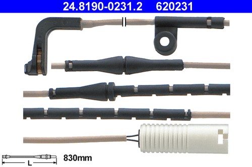 Rear warning contact brake pad - rear,