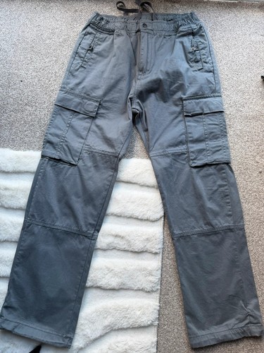 Mens grey cargo - cargo, trousers