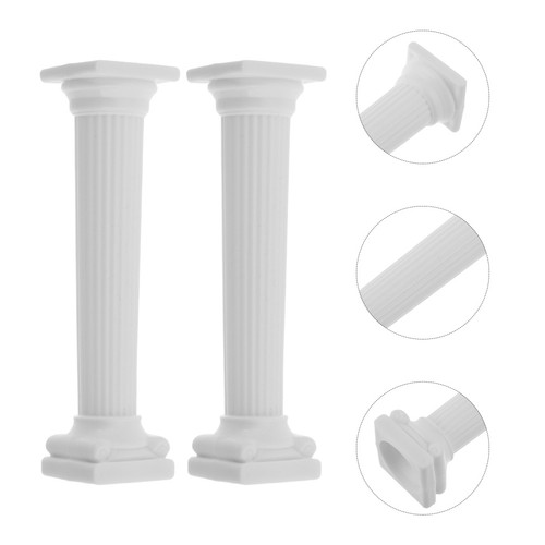 16pcs white plastic roman - white,