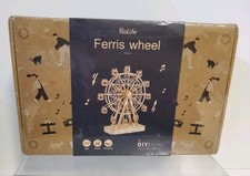 Wooden Music Box 232 Piece Rotating Ferris Wheel Great Gift Idea Age 14+ 