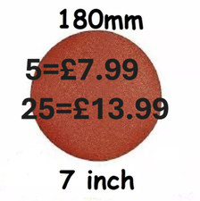 180mm  Sanding Discs 7 Inch Drywall Sander Pads 40 - 3000 GRIT Hook & Loop