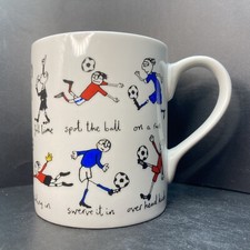Tyrrell Katz cartoon football poses porcelain mug Mclaggan Smith Scotland