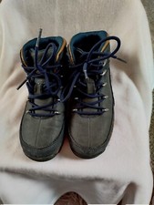 TIMBERLAND USED BOYS KIDS BLACK LEATHER LACE UP ANKLE BOOTS SHOES UK SIZE 13