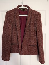 Red/Burgundy Blazer, Women’s size 12, from Feminella