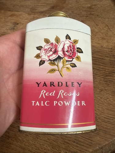 Vintage yardley red - rose, talc