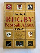 12 vintage Playfair Rugby Football Annuals (most years 1950-66)